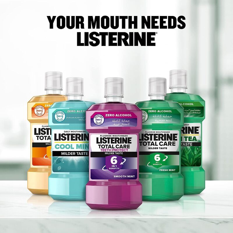 Listerine Total Care Gum Protect 6 Benefit Fluoride Daily Mouthwash, 250ml