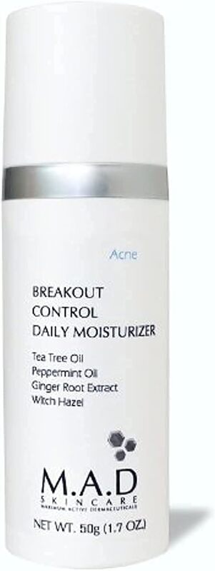 

M.A.D Skincare Breakout Control Daily Moisturiser For Acne Prone Skin Face wash, 50ml