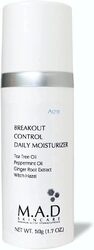 M.A.D Skincare Breakout Control Daily Moisturiser For Acne Prone Skin Face wash, 50ml