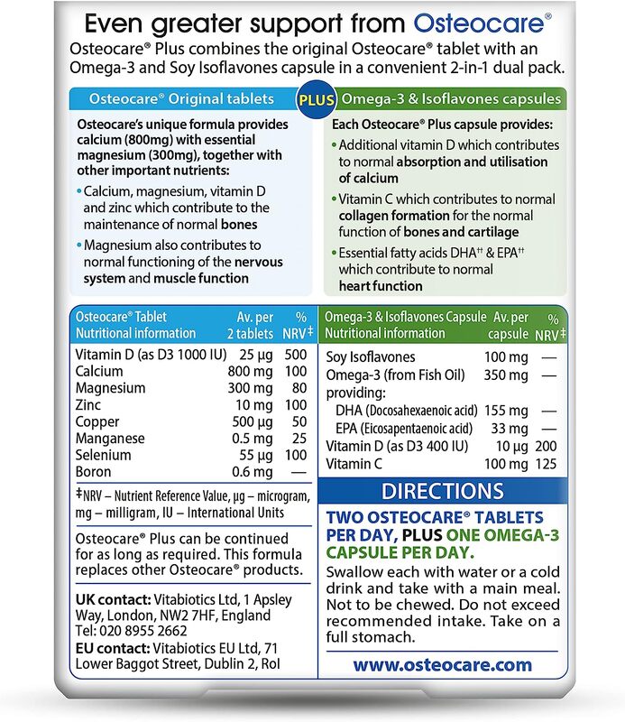 Vitabiotics Osteocare Plus Omega 3 & Soy Isoflavones, 84 Capsules