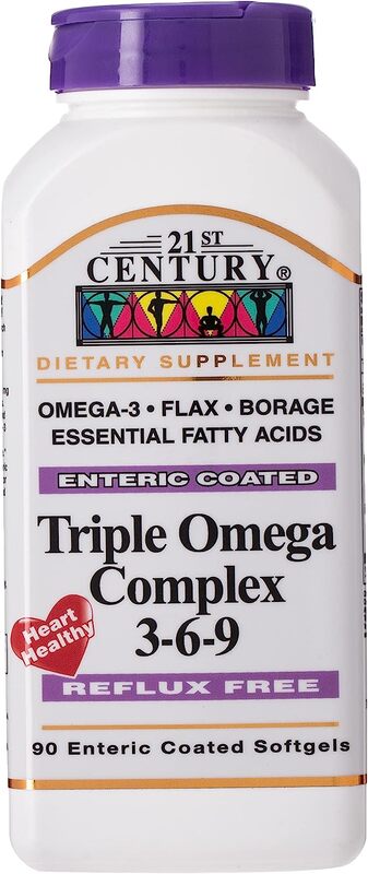 21St Century Triple Omega Complex Dietary Supplement, 90 Softgels