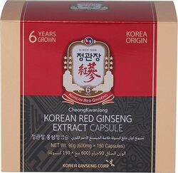 Cheong Kwan Jang World No.1 Korean Red Ginseng Extract 100% Capsules for Extra Strength, 150 Capsules