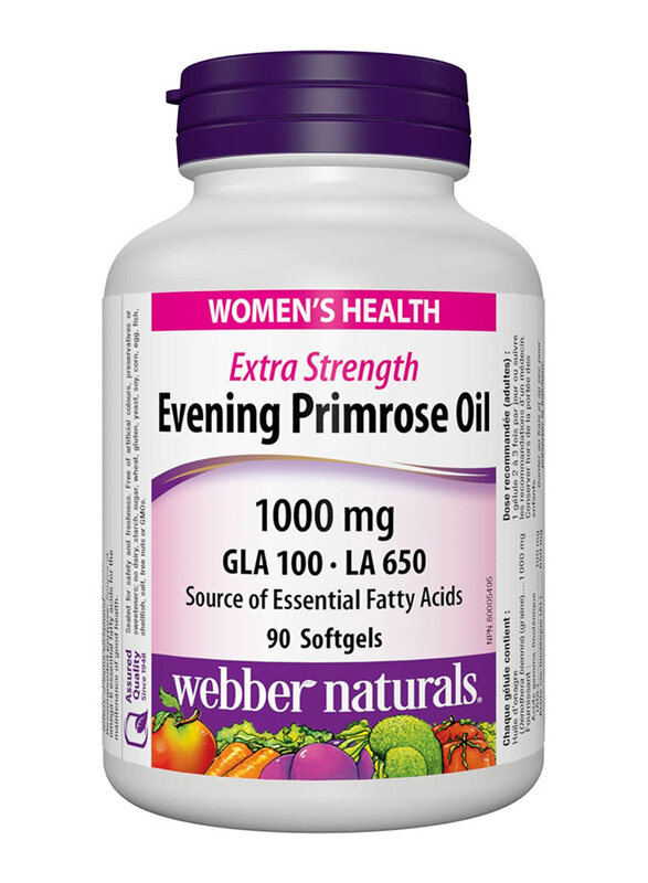 

Webber Naturals Evening Primrose Oil, 1000mg, 90 Capsules