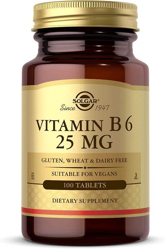 

Solgar Vitamin B6 25 Mg Tablets, 100 Serving