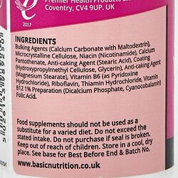 Basic Nutrition Vitamin B Complex Food Supplement, 30 Tablets