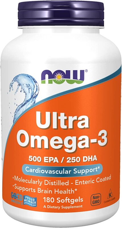 Now Ultra Omega-3 Dietary Supplement, 500 EPA, 180 Softgels