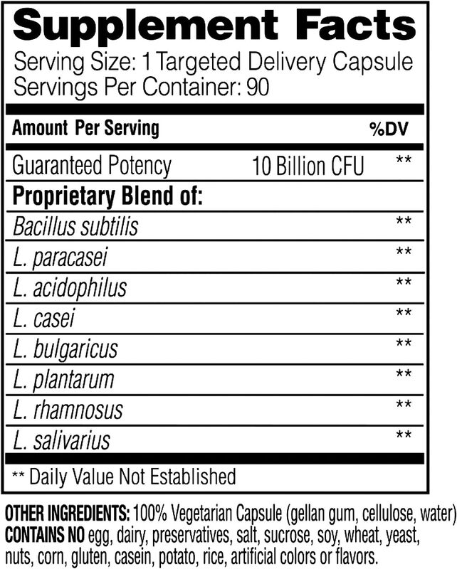 Enzymedica Pro-Bio Shelf Stable Probiotic for Healthy Digestion, 10 Billion CFU, 90 Capsules