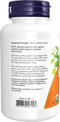 Now Foods Certified Organic Spirulina Dietary Supplement, 1000mg, 120 Tablets