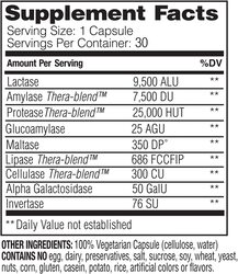 Enzymedica Lacto Maximum Strength Formula for Dairy Intolerance with Enzymes Lactase and Protease, Relieves Digestive Discomfort Dietary Supplement, 30 Capsules