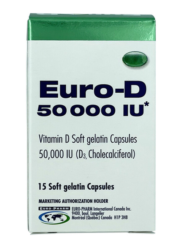 

Euro Pharm Euro D 50000 IU, 15 Capsules