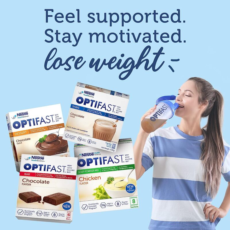 Optifast Very Low Calorie Chocolate Flavor Diet Shake, 636gm