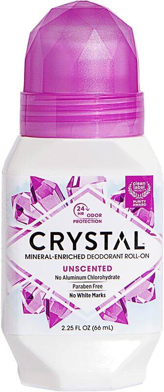 

Crystal Mineral Deodorant Roll-On Unscented Body Deodorant, 2.25Oz