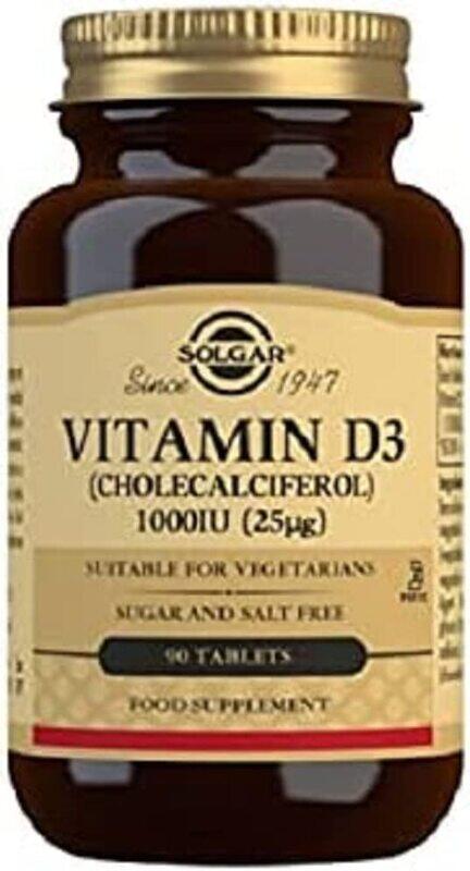 

Solgar Vitamin D3 Cholecalciferol Dietary Supplement, 1000lu, 25mcg, 90 Tablets