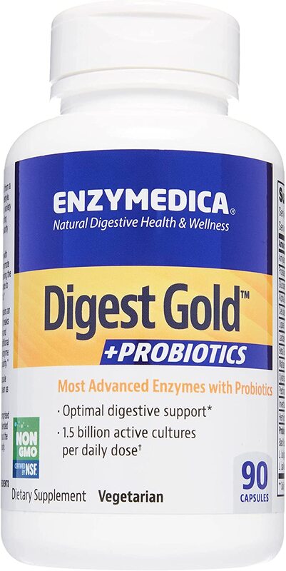 Enzymedica Digest Gold + Probiotics Dietary Supplement, 90 Capsules