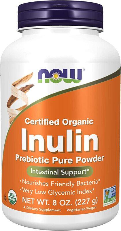 

Now Certified Organic and Nongmo Inulin Powder, 227g