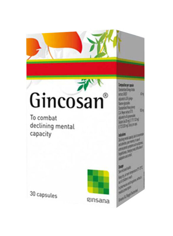 

Gincosan Hard Gelatin Tablets, 30 Tablets