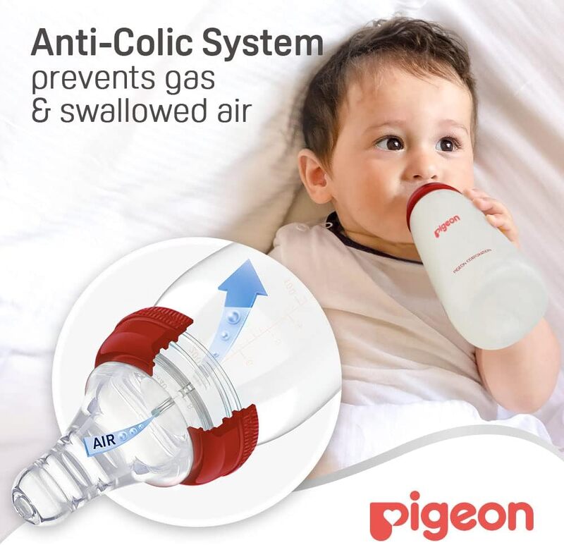 Pigeon Slim Neck Bottle With Cap, 240ml, Multicolour