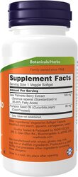 Now Foods Saw Palmetto Extract Pumpkin Seed Oil Dietary Supplement, 320mg, 90 Veggie Softgels