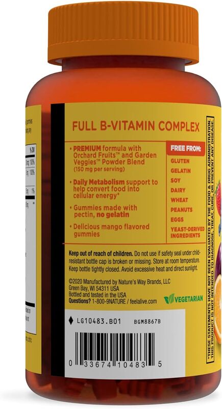 Nature's Way Alive B-Complex Dietary Supplement, 60 Gummies