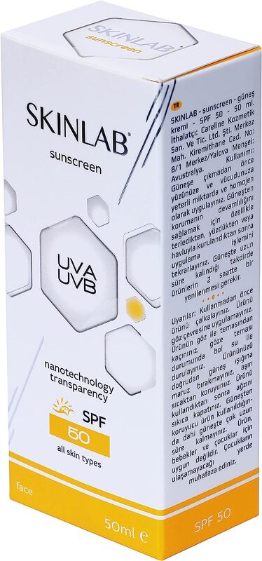 Skinlab Sunscreen with SPF 50 UVA UVB Protection, 50ml