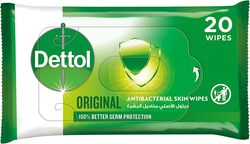 Dettol Original Antibacterial Skin Wipes, 20 Wipes