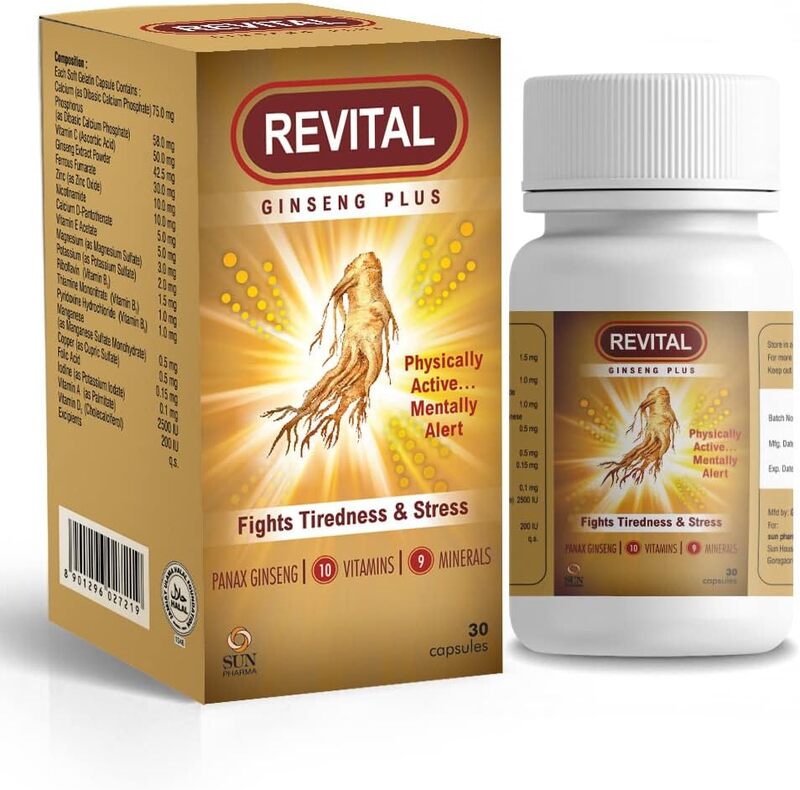 Revital Ginseng Plus, 30 Capsules