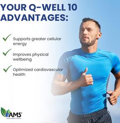 Ams Q-Well Coq10 Supplement, 200mg, 60 Softgels