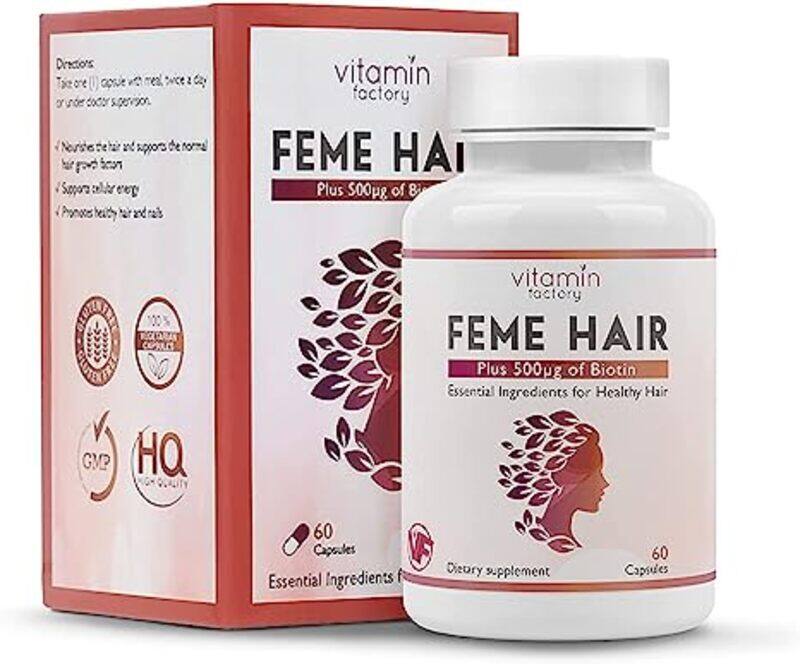 

Vitamin Factory Feme Hair Biotin Capsules, 60 Capsules