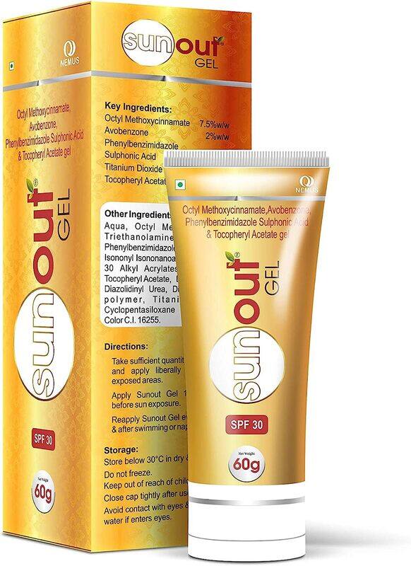 

Nemus Sun Out Gel SPF 30 Sunscreen, 60g