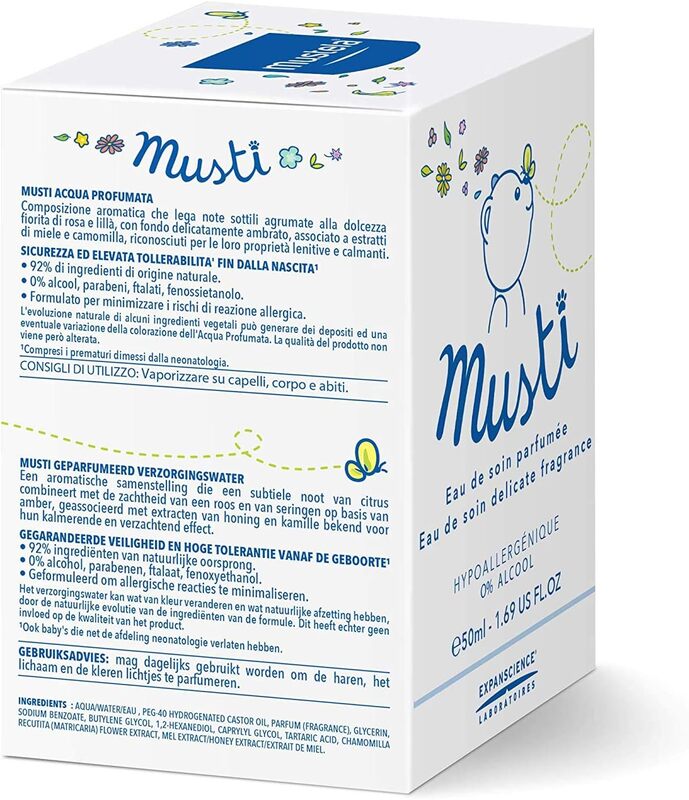 Mustela Musti Eau De Soin Perfume 50ml EDP for Women