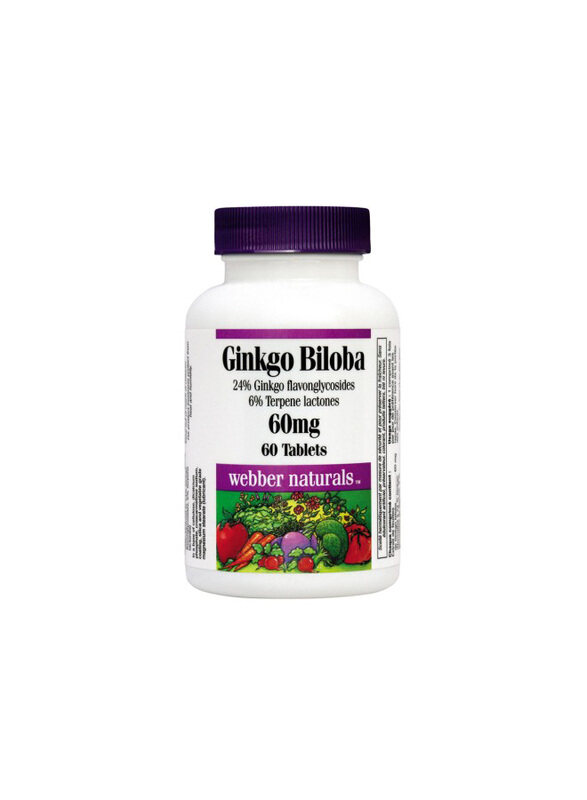 

Webber Naturals Ginkgo Biloba Extra, 60mg, 60 Capsules