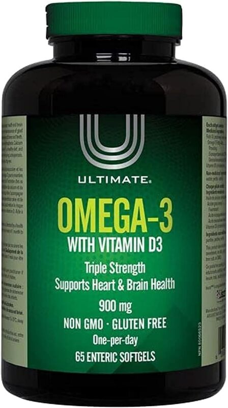 Ultimate Omega-3 900mg with Vit. D3, 65 Softgels