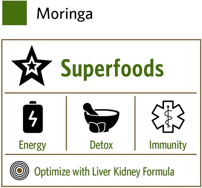 Organic India Moringa Green Superfood Herbal Supplement, 90 Vegetarian Capsules