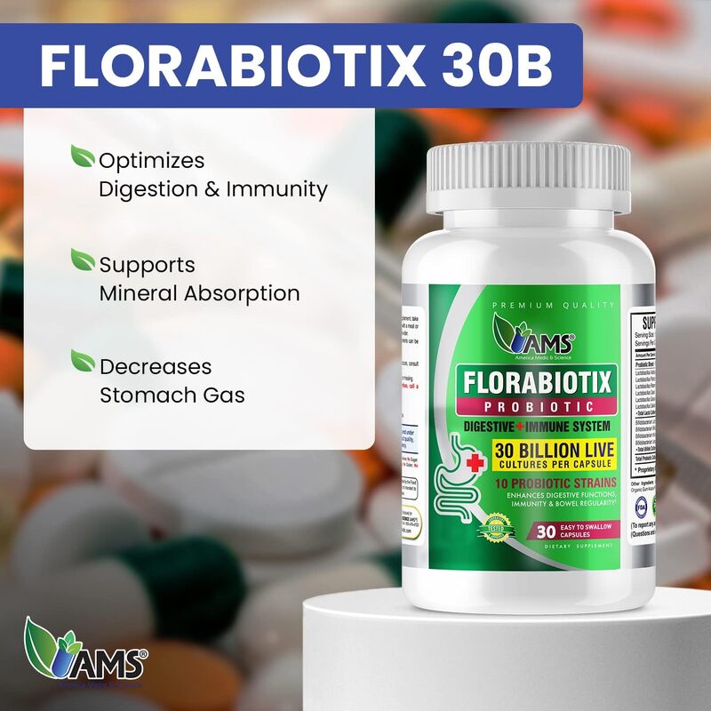 AMS Florabiotix Probiotic, 30 Capsules