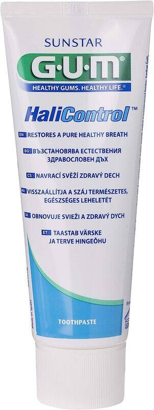 

Gum Halicontrol Instant Fresh Breath-Kills Odour Causing Bacteria-Long Lasting Cavity Toothpaste Gel, 75g