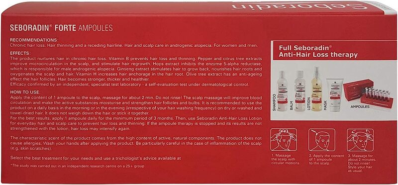 Seboradin Forte Hair Loss Ampoules, 14 x 5.5ml