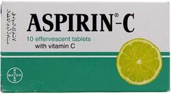 TML Aspirin Vitamin C Effervescent Tablets, 10 Pieces