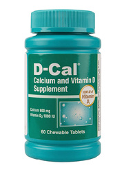 D-Cal Calcium and Vitamin D Supplement, 600mg, 60 Tablets