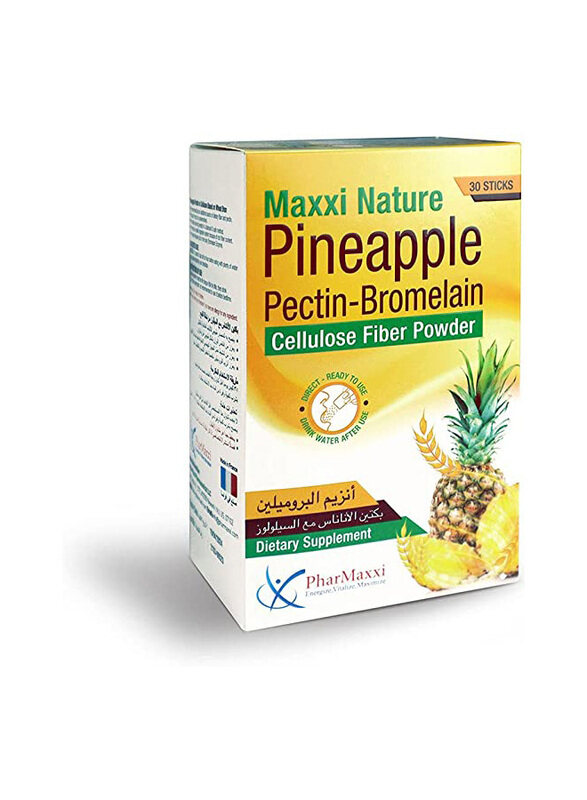 

Pharmaxxi Maxxi Nature Pineapple Pectin Bromelain Powder, 30 Sticks