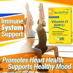 Windmill Sunshine Vitamin D Dietary Supplement, 2000iu, 60 Tablets