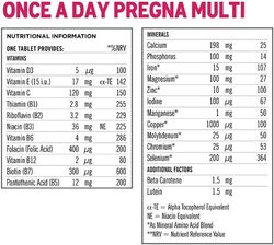 Quest Once-A-day Pregna Multi- All In One Pregnancy Formula Containing 24 Nutrients Including Folic Acid Iron & Calcium, 30 Tablets