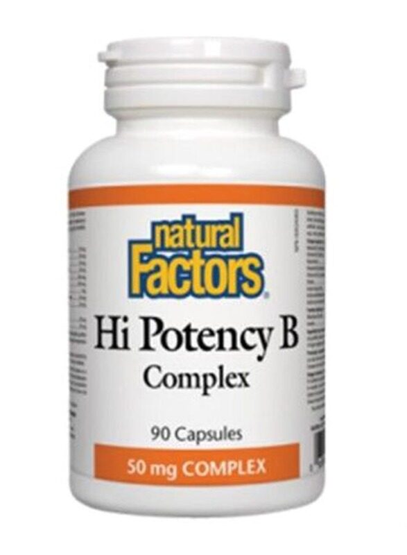 

Natural Factors Hi Potency B Complex, 50mg, 90 Capsules