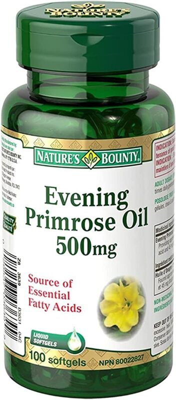 Nature's Bounty Evening Primrose Oil Herbal Supplement, 500mg, 100 Softgels