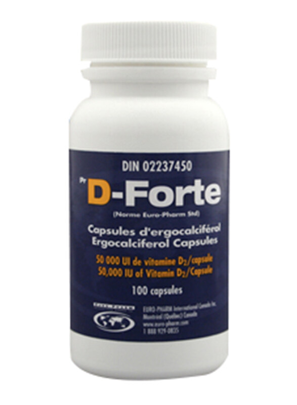 

D-Forte High Potency of Vitamin D Capsules, 100 Capsules