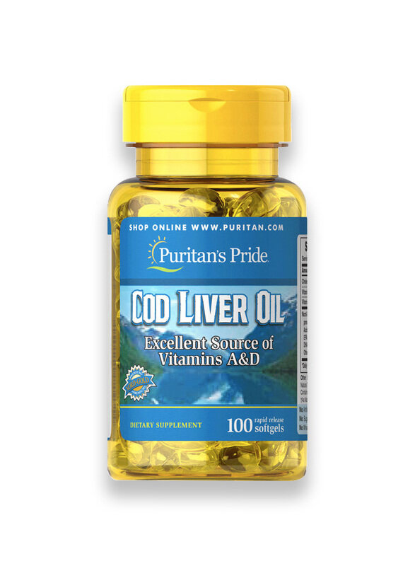 

Puritan's Pride Norwegian Cod Liver Oil Softgel, 100 Softgels