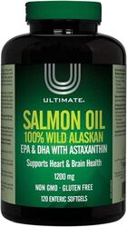 Ultimate Salmon Oil Omega-3 Support Heart & Brain Health, 120 Soft gels