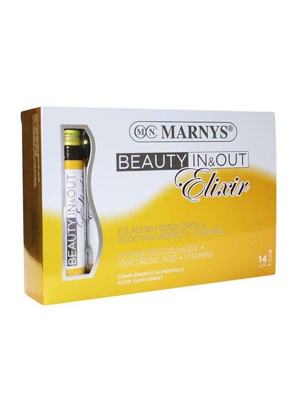 

Marnys Beauty In & Out Elixir Food Supplement, 14 Vials x 25ml