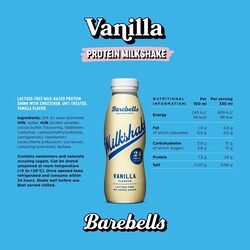 Barebells Protein Milkshake 8 x 330ml Bottle High Protein Shake, 24g, Vanilla