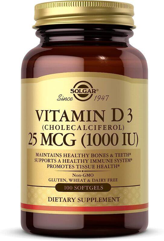 

Solgar Vitamin D3 1000 Iu, 100 Softgels