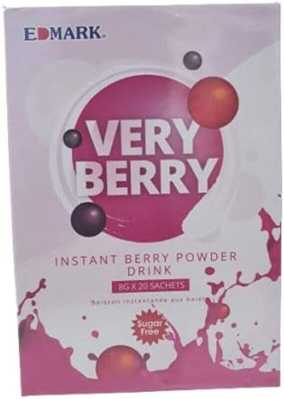 

Edmark Very Berry Sugar Free Instant Berry Powder Drink Coffee, 20 x 8g